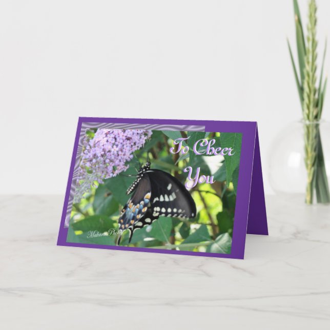 Cartão Animação Butterfly Cheer-personalizada (Frente)