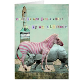 Cartão Animais de atitude PinK