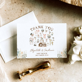 Cartão Animais De Fazenda Chá de fraldas De Barnyard Obri