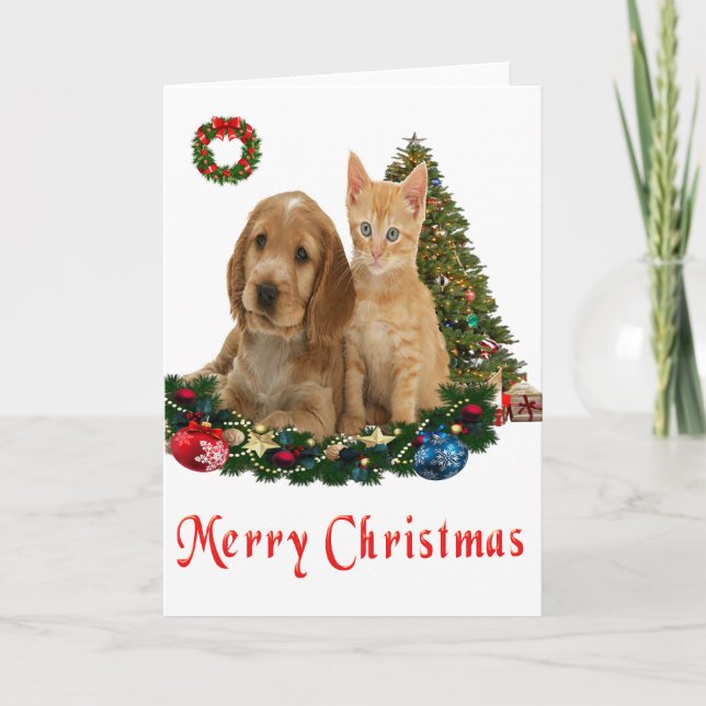 Cartão Animais de Natal (Frente)