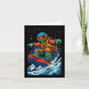 Cartão Animais De Snowboard - Tartaruga Num Snowboard Sno