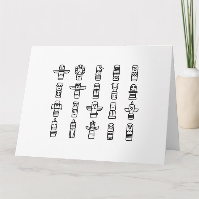 Cartão Animais Haida Nativos Indianos Indígenas Haida (Frente)