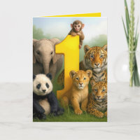 Animais Selvagens Bebês no 1º Aniversário