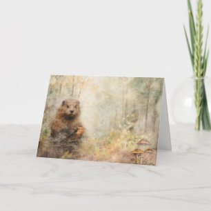 Cartão Animais Silvestres Artísticos de Presente de Casto