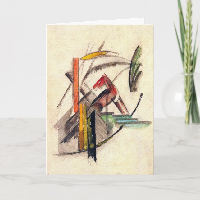 Cartão Animal de Franz Marc, Espressionismo Vintage (Frente)