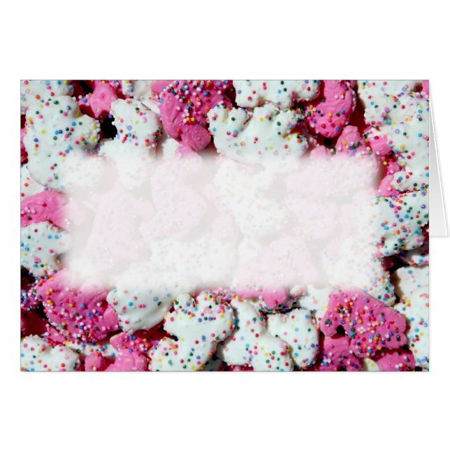 Cartão animal dos biscoitos (Frente Horizontal)