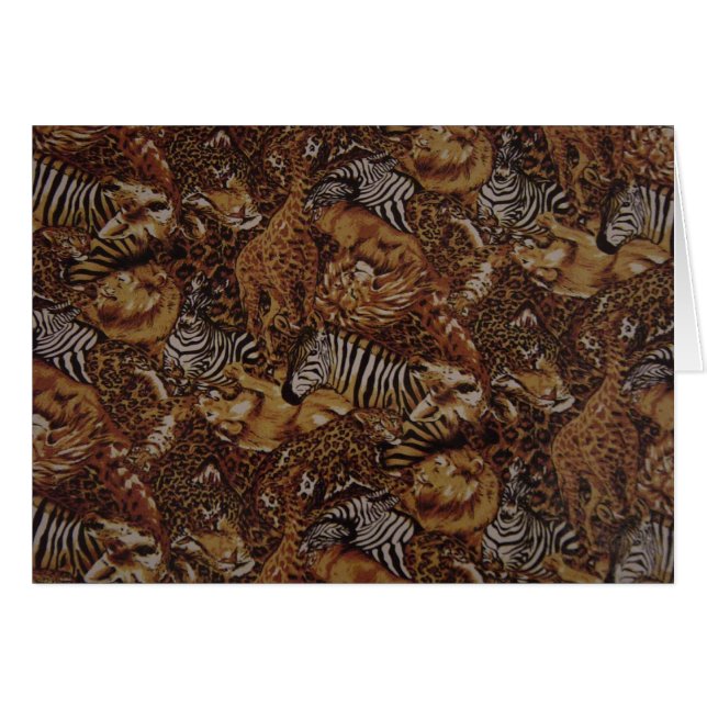 CARTÃO ANIMAL SAFARI JUNGLE (Frente horizontal)