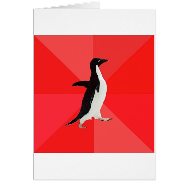 Cartão Animal social impressionante Meme do conselho do (Frente)