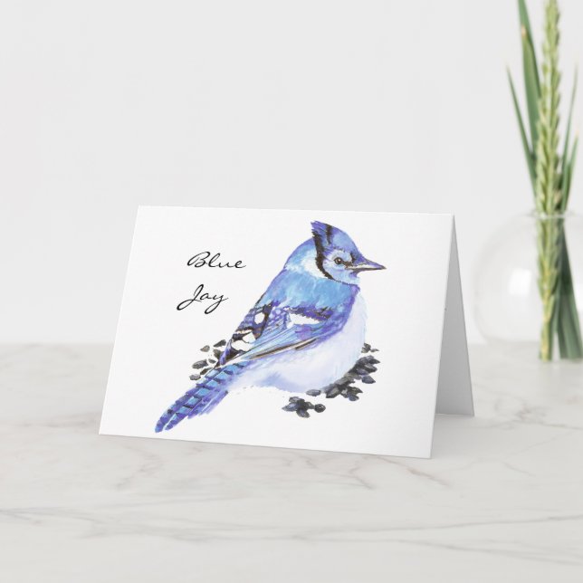 Cartão Animal Totem Blue Jay Inspirational Nature Guide (Frente)
