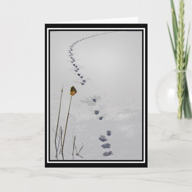 Cartão Animal Tracks Note Card (Frente)