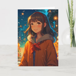 Cartão Anime de Natal Ani-Mantigante