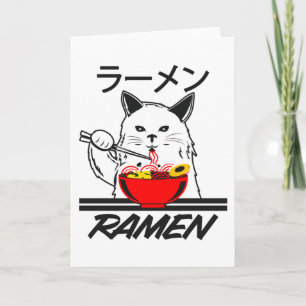 Cartão Anime de Noodles Mangá Divertido Fofo Japão Otaku 