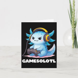 Cartão Anime Gamesolotl Axolotl Meninos 10-12 Kid Gamer G