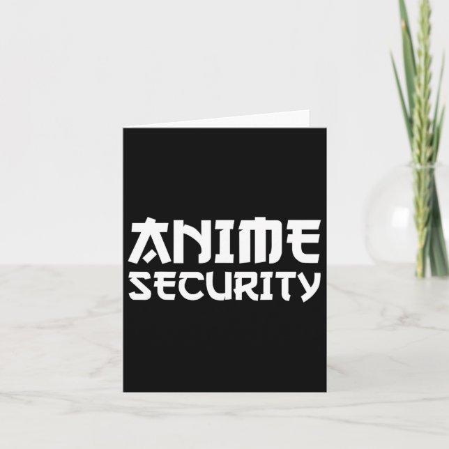 Cartão Anime Security Birthday Family Manga Halloween Cos (Frente)