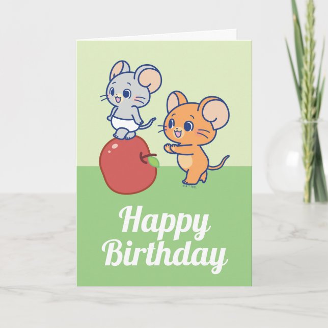 Cartão Anime Tuffy e Jerry Apple Rolling (Frente)