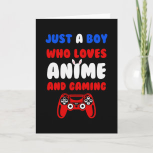 Cartão Animes e Videos games Perfeitos Apenas um menino