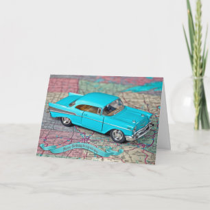 Cartão Aniversário 1957 velho de Chevy