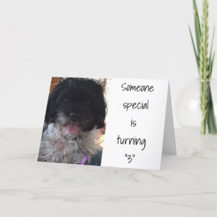 CARTÃO ANIVERSÁRIO "3" PARA UMA "CRIANÇA ESPECIAL"