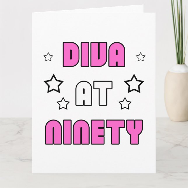 Cartão Aniversário 90 feminino (Frente)
