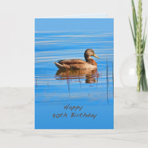 Cartão Aniversário, 90, Mallard Duck
