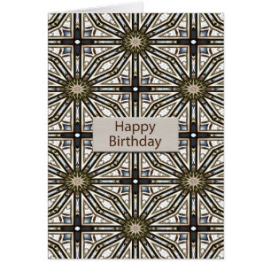 Cartão Aniversário Abstrato Mandala Design
