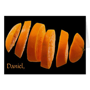 Cartão Aniversário alaranjado engraçado da piada