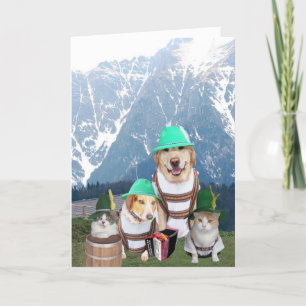 Cartão Aniversário alemão customizável para qualquer u