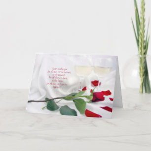 Cartão Aniversário Ame vinho e rosa