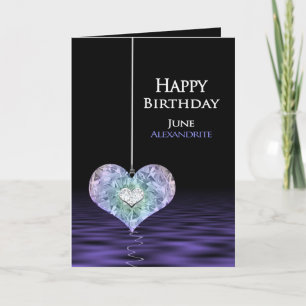 Cartão Aniversário - Aniversário - JUNHO - Alexandrite