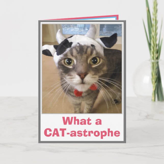 Cartão Aniversário Atrasado Engraçado (Frente)