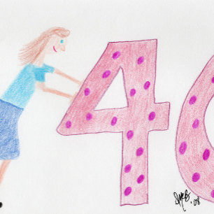 Cartão Aniversário - Bem-vindos à Multidão Pushing 40 - C