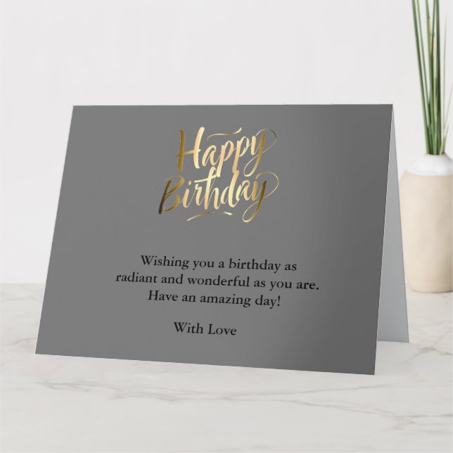 Cartão Aniversário brilhante e alegre (Frente)