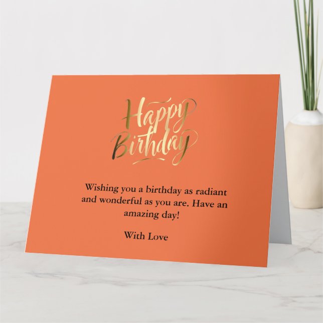 Cartão Aniversário brilhante e alegre (Frente)