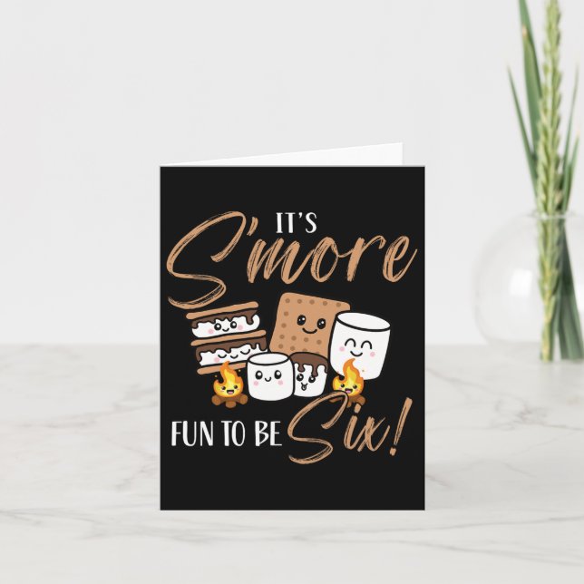 Cartão Aniversário, Camfire Marshmallow É mais divertido  (Frente)