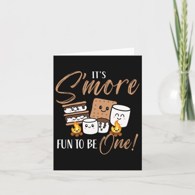 Cartão Aniversário, Camfire Marshmallow É mais divertido  (Frente)