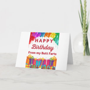 Cartão Aniversário Cheeky Deseja Uma Celebração Fart-Téti