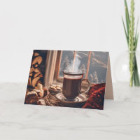Aniversário Chocolate Quente Por Janela De Inverno