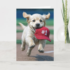 Cartão Aniversário Com Boné Vermelho Nº 1