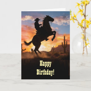 Cartão Aniversário Country Western Cowboy Inspirador Cava