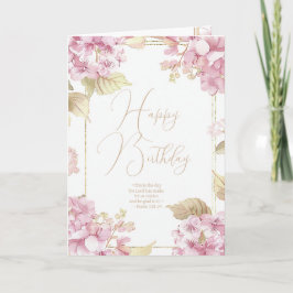 Cartão Aniversário Cristão Rosa Floral Escritura