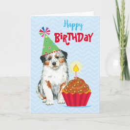 Cartão Aniversário Cupcake Aussie