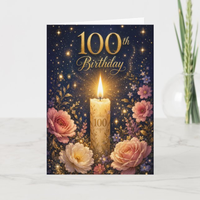 Cartão Aniversário da 100ª Vela (Frente)