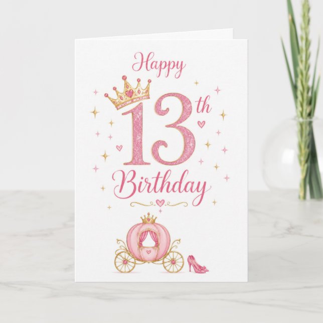 Cartão Aniversário da 13ª Princesa (Frente)