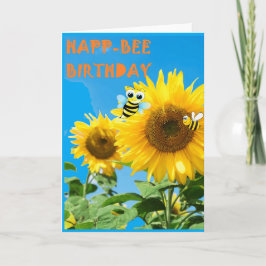 Cartão Aniversário da Abelha-Happ