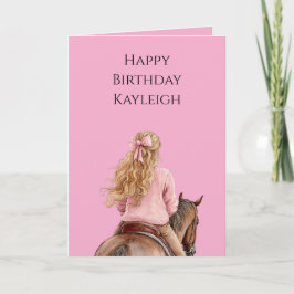 Cartão Aniversário da Arco Rosa, Garota Marrom