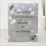 Cartão Aniversário da Avó Excelente Personalizada<br><div class="desc">Na moda personalizado Cartão de Aniversário para Avó Excelente</div>