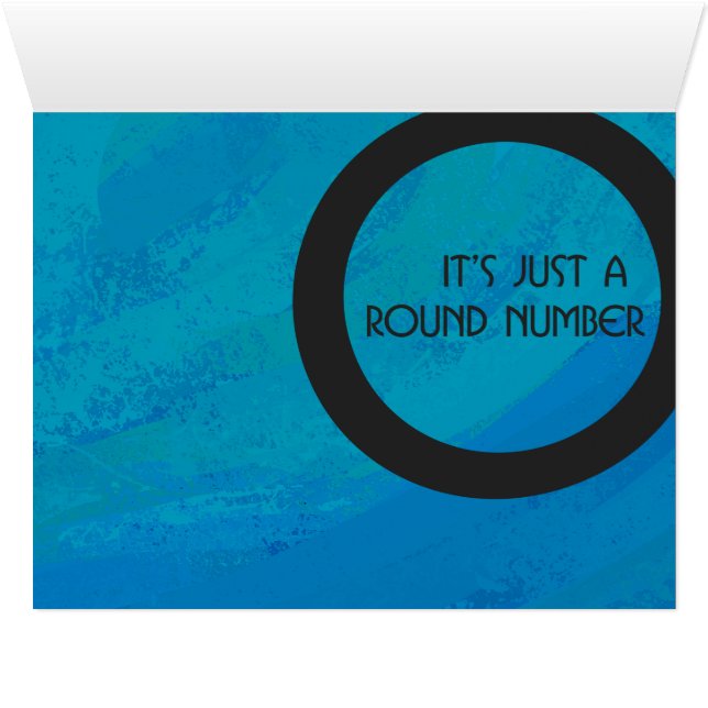 Cartão Aniversário da Década Azul (Interior horizontal (base))