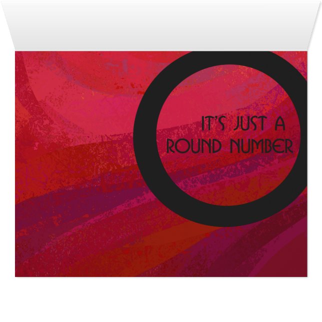 Cartão Aniversário da Década Vermelha (Interior horizontal (base))