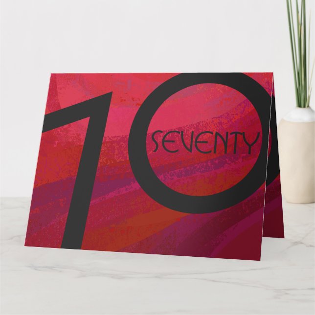 Cartão Aniversário da Década Vermelha 70 (Frente)