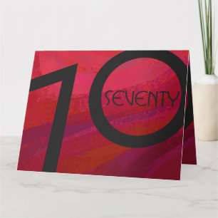 Cartão Aniversário da Década Vermelha 70